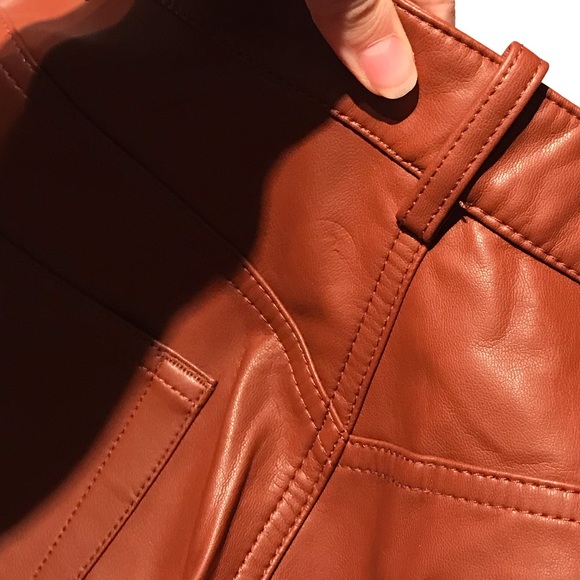 NWT House of CB Inaya Stretch Vegan Leather Trousers in Brown Size Large - Picture 16 of 16